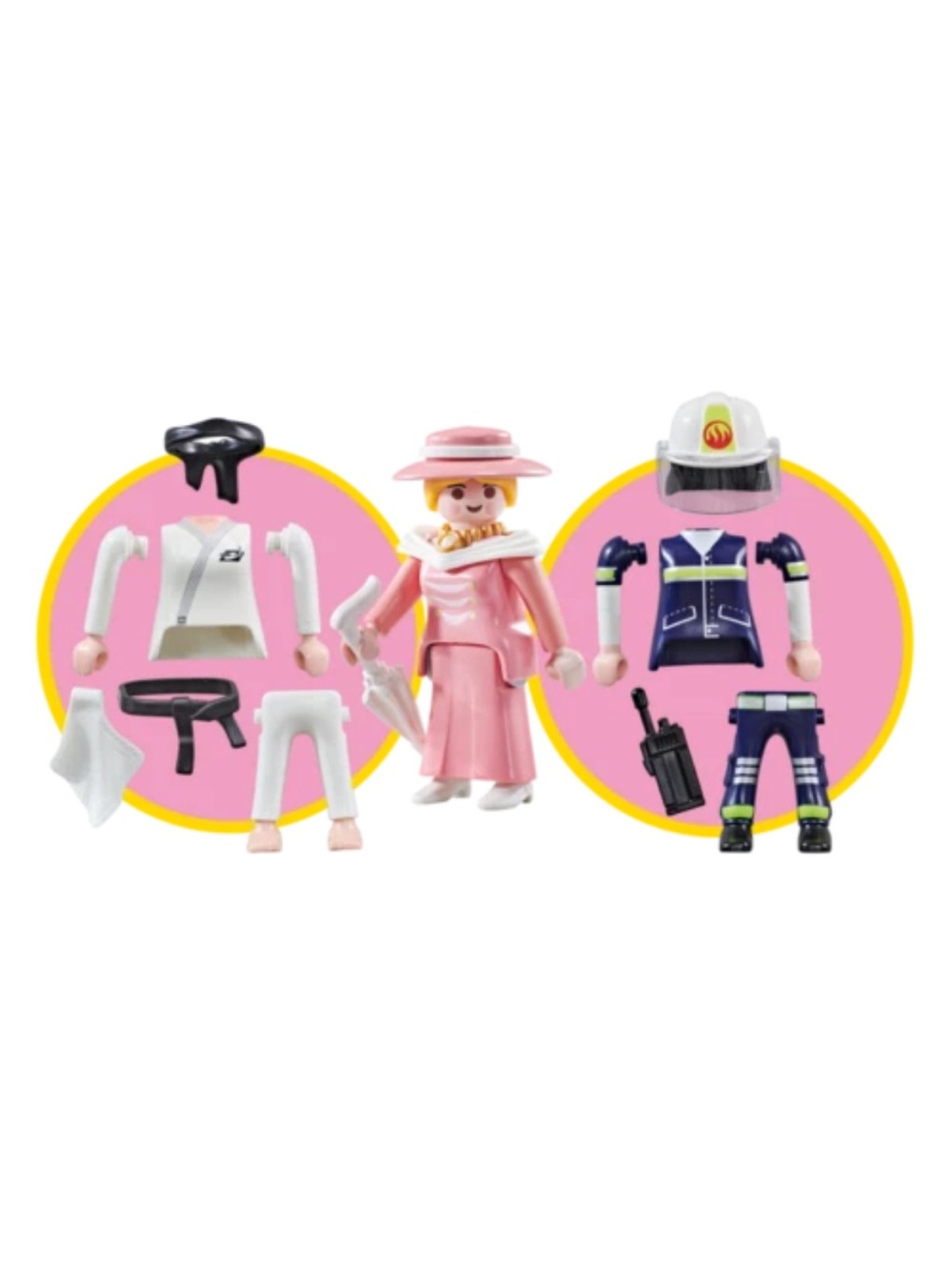 Playmobil 9855 Interchangeable Girl
Dress, Fire fighter or Karate NWT